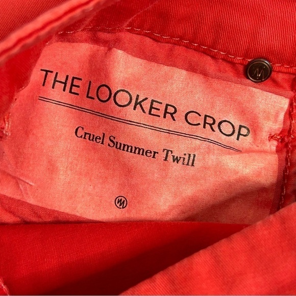 MOTHER The Looker Crop Skinny Jeans In Bonfire Orange - Picture 10 of 16